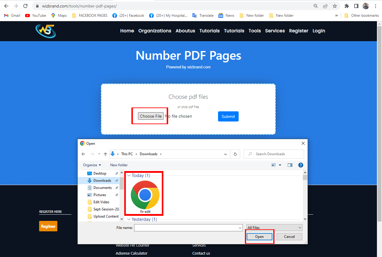 Number pdf pages tool online wizbrand wizbrand