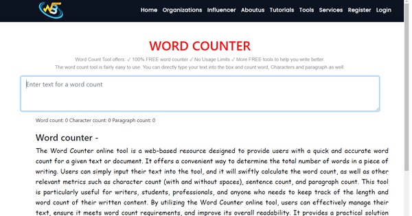 Character Count Online Tool