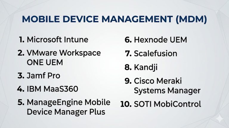 Top 10 Mobile Device Management (MDM): Features, Pros, Cons ...
