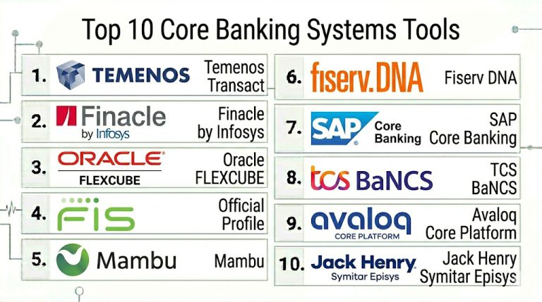 Top 10 Core Banking Systems: Features, Pros, Cons & Comparison – Wizbrand