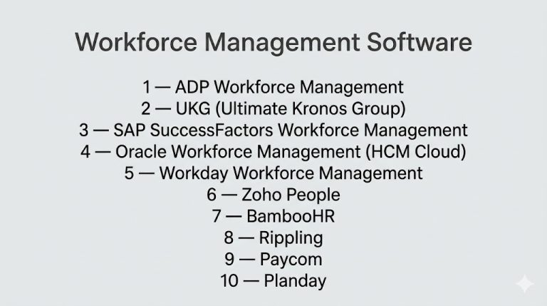Top 10 Workforce Management Software: Features, Pros, Cons & Comparison ...