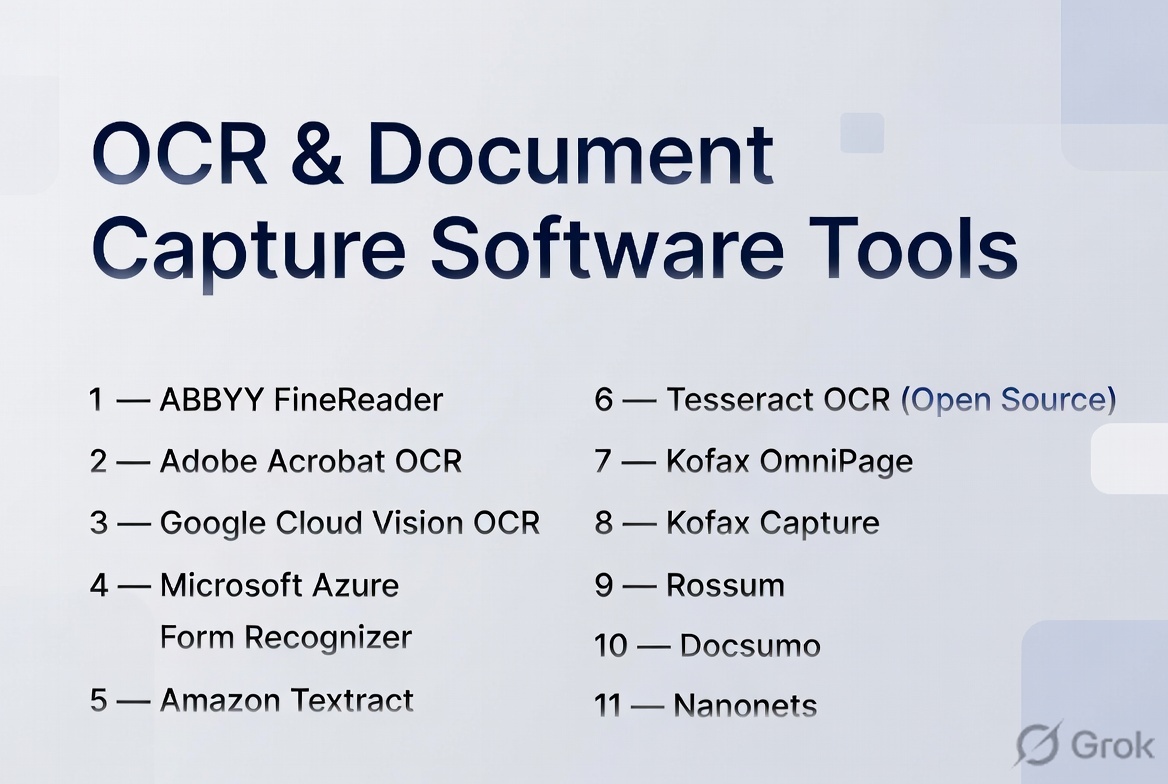 Top 10 OCR & Document Capture Software : Features, Pros, Cons ...
