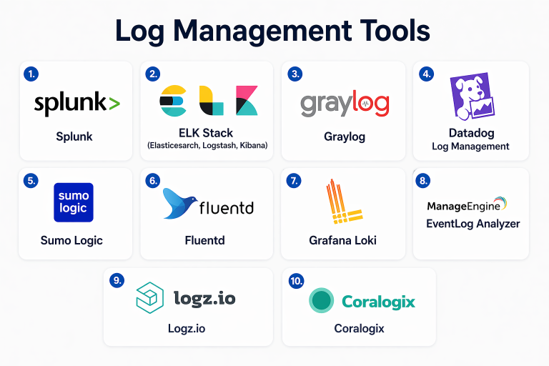 Top 10 Log Management Tools: Features, Pros, Cons & Comparison – Wizbrand