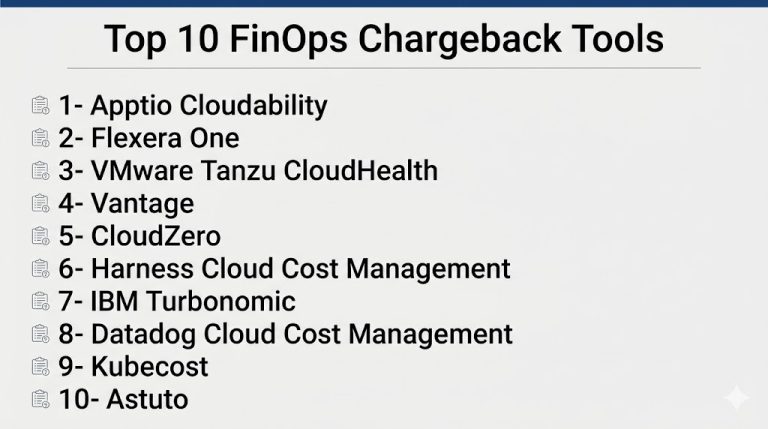 Top 10 FinOps Chargeback Tools: Features, Pros, Cons & Comparison ...